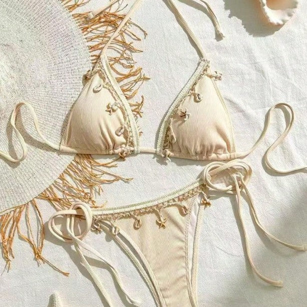 Damen Triangel-Bikini mit eleganten Bindebändern und raffinierten Details W&W