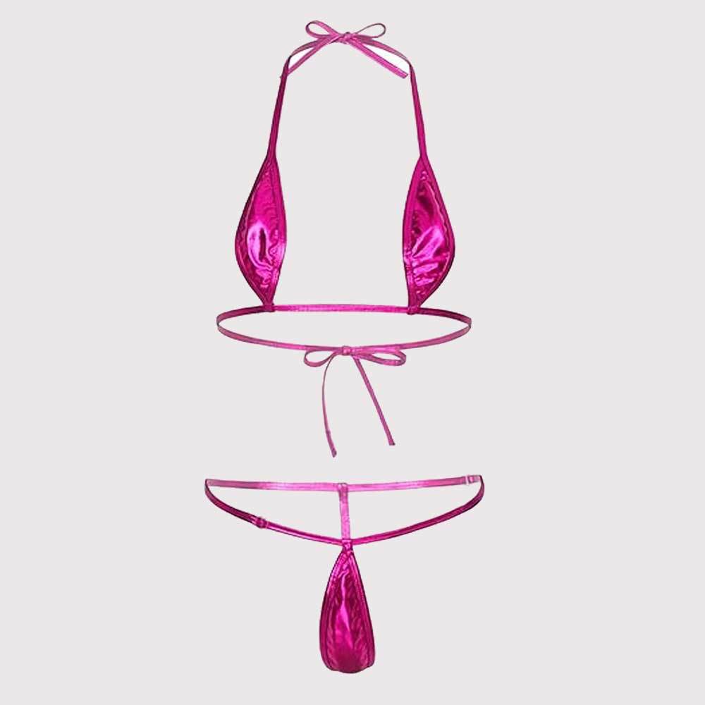 Damen sexy Bikini-Set mit glänzenden Details W&W