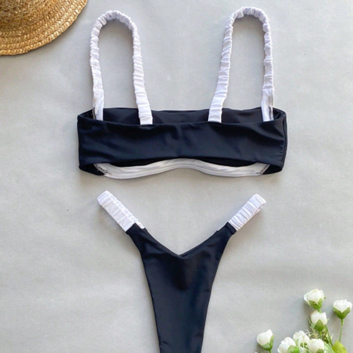 Damen verführerisches Minimal-Bikini-Set mit Rüschen W&W