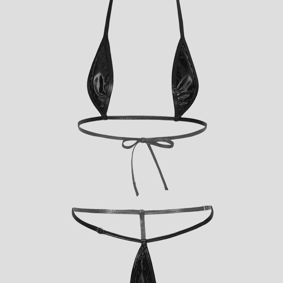 Damen sexy Bikini-Set mit glänzenden Details W&W