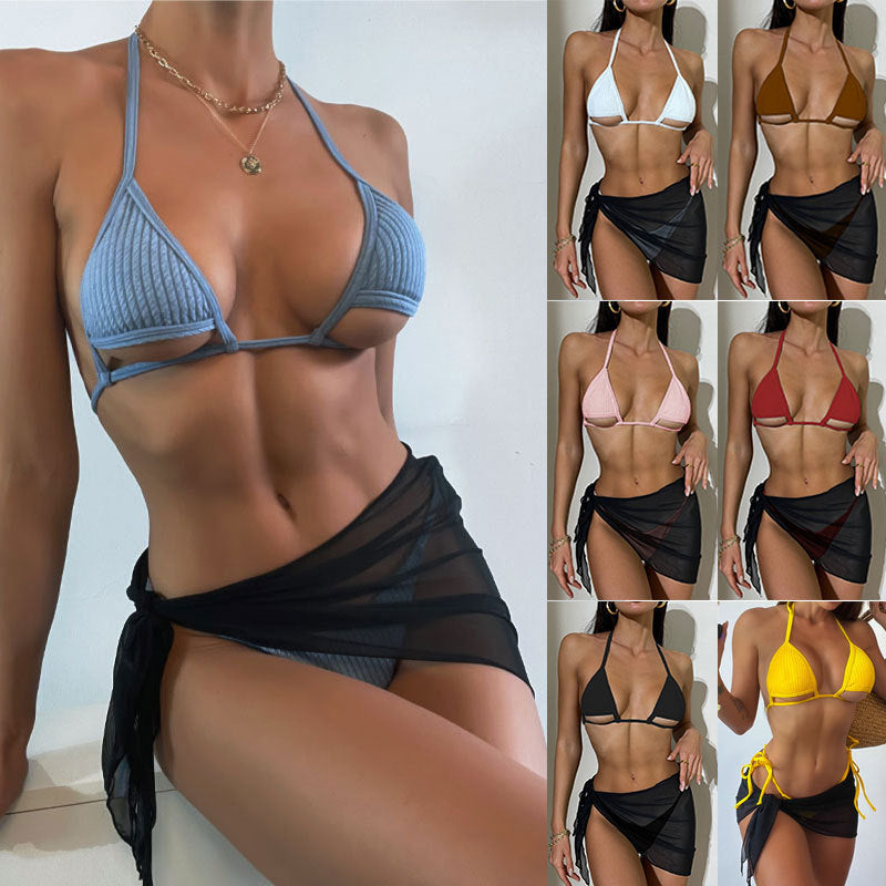Damen Bademode-Set mit rippierter Textur W&W