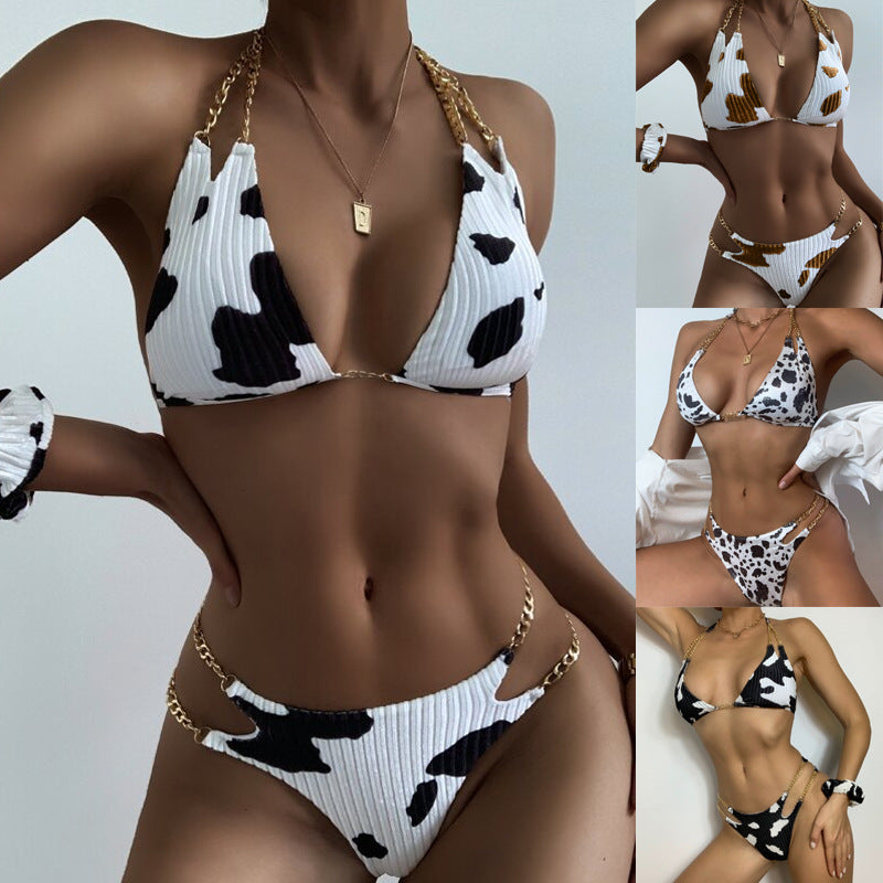 Damen Hochwertiger Bikinis mit modischem Ketten-Design W&W