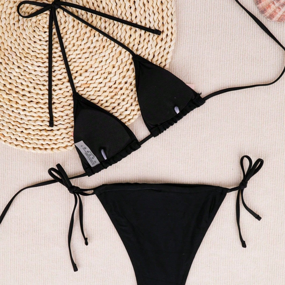 Damen Triangel-Bikini mit verspielten Schleifendetails W&W