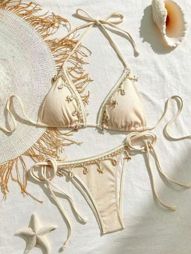 Damen Triangel-Bikini mit eleganten Bindebändern und raffinierten Details W&W