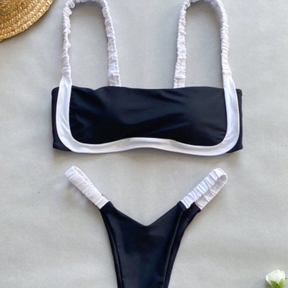 Damen verführerisches Minimal-Bikini-Set mit Rüschen W&W