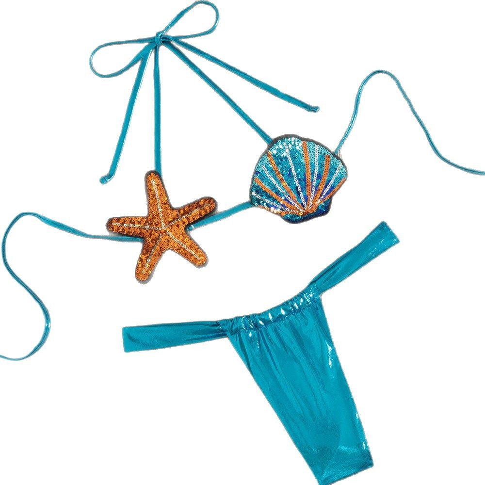 Damen Luxus-Bikini-Set mit Glitzer-Design W&W