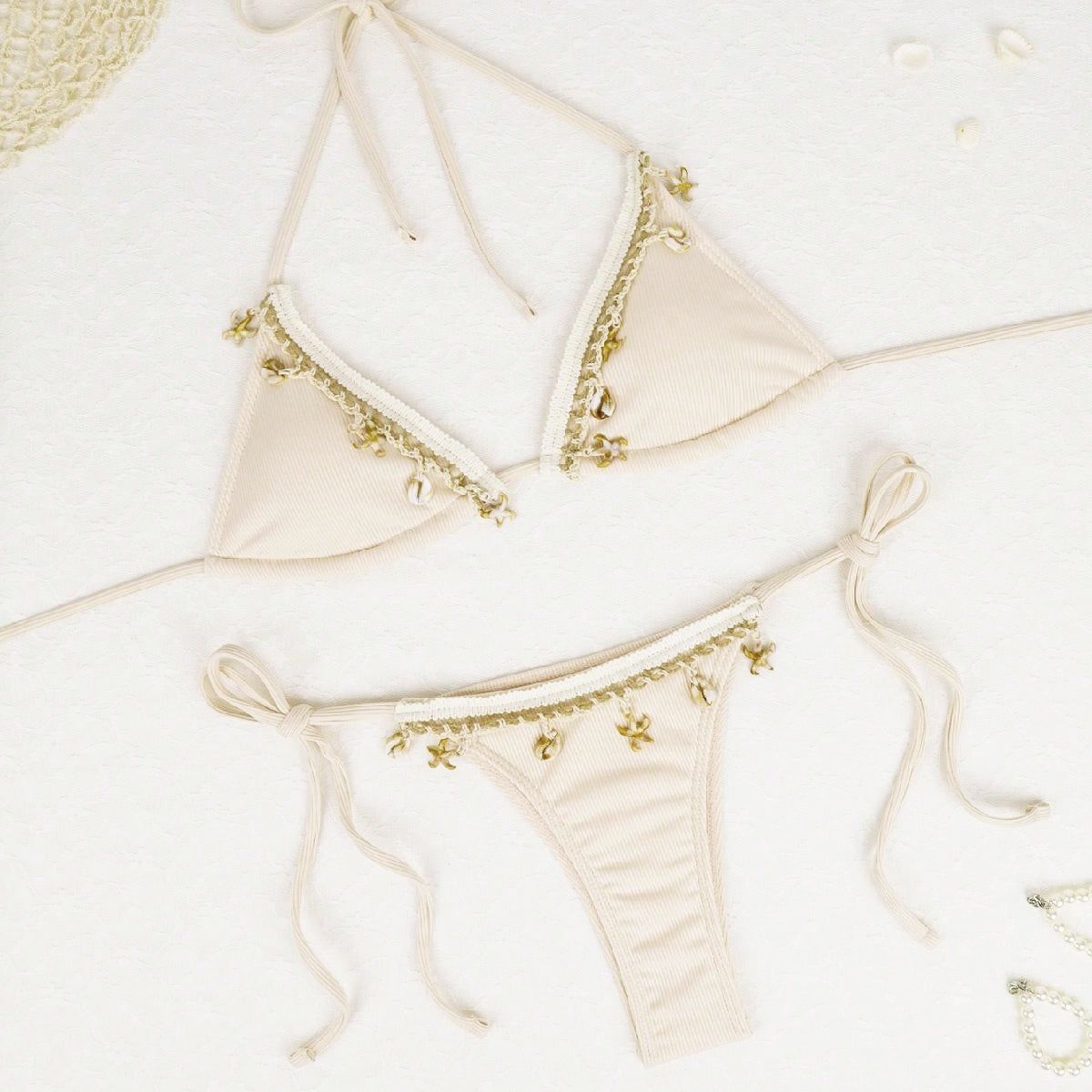 Damen Triangel-Bikini mit eleganten Bindebändern und raffinierten Details W&W