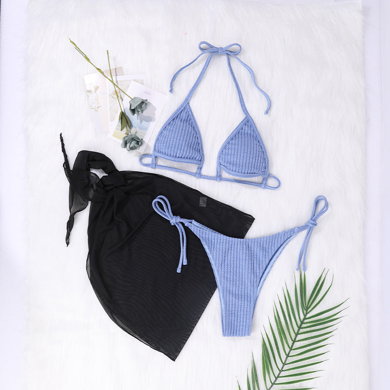 Damen Bademode-Set mit rippierter Textur W&W