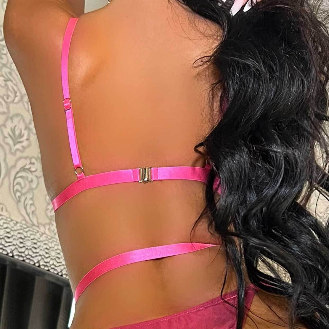 Damen Verführerischer Latex-Badeanzug mit transparenten Akzenten W&W